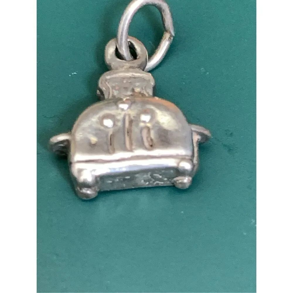 .925 Toaster Sterling Silver Jewelry Charm #kitchen gadget